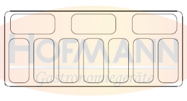 Speiseeisvitrine Curacao, 454-10x5 ltr., -22/-15° C, 1457x858x1257